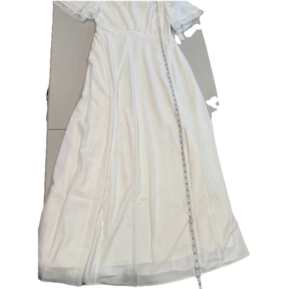 NEW Modcloth Maxi Dress Womens 8 White Lace You Down the Aisle Bridal Minimalist - Picture 6 of 6